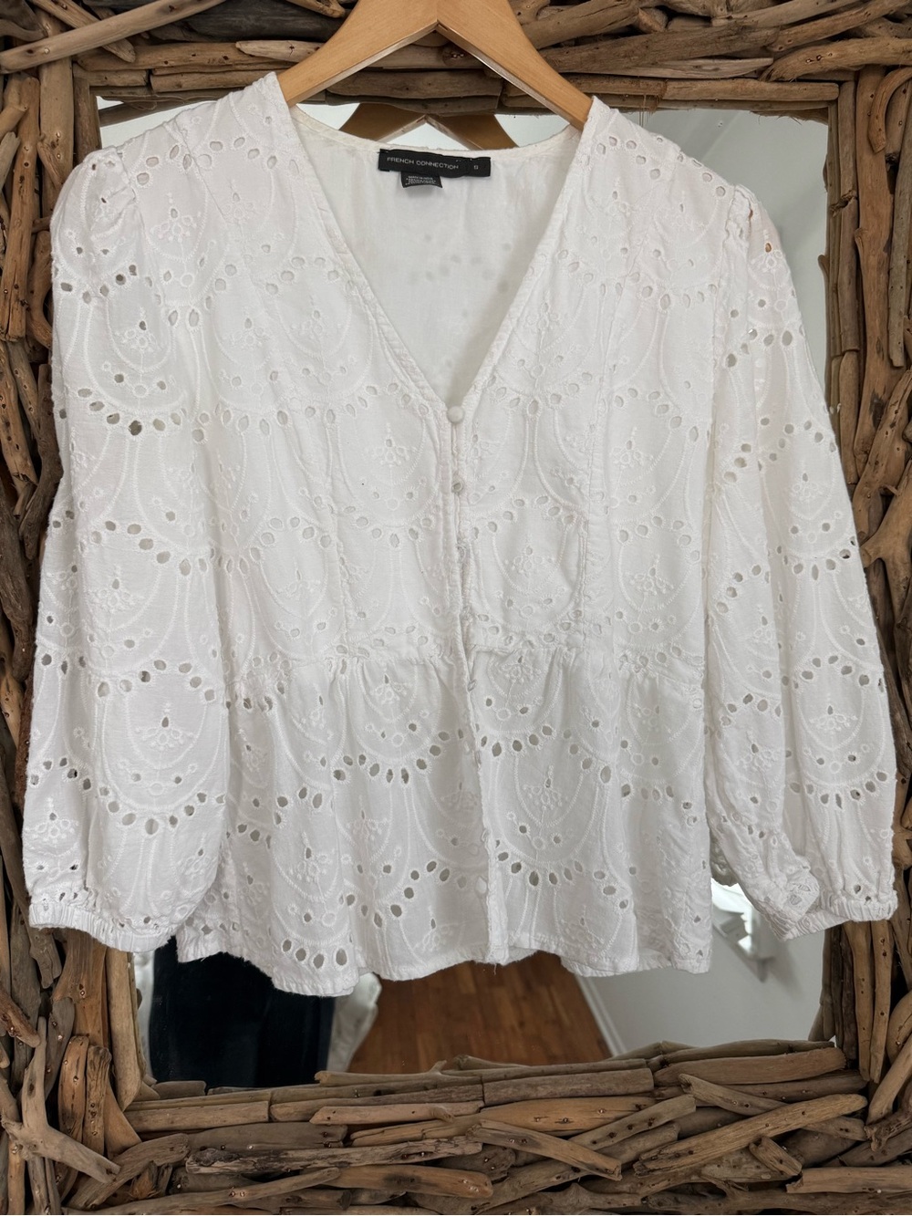 French Connection eyelet top